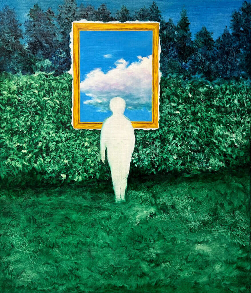Fenetre 2025 70cm x60cm Huile sur toile